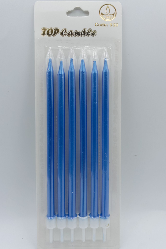 Lacivert Doğum Günü Mumu 6 Lı Kod: 930